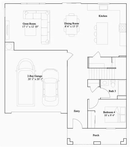 Residence 3 - level 1 floorplan