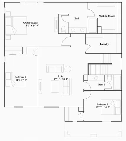 Residence 3 - level 2 floorplan