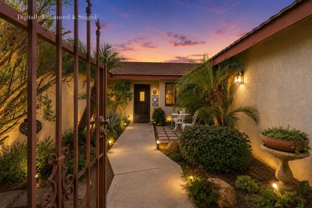 courtyard entry twilight