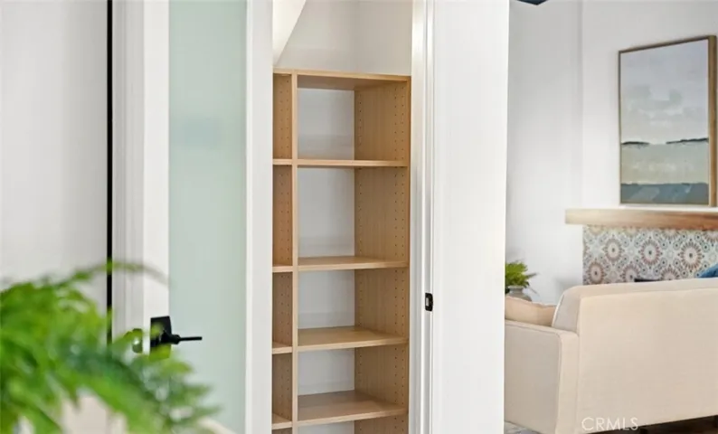 Custom shelving in pantry