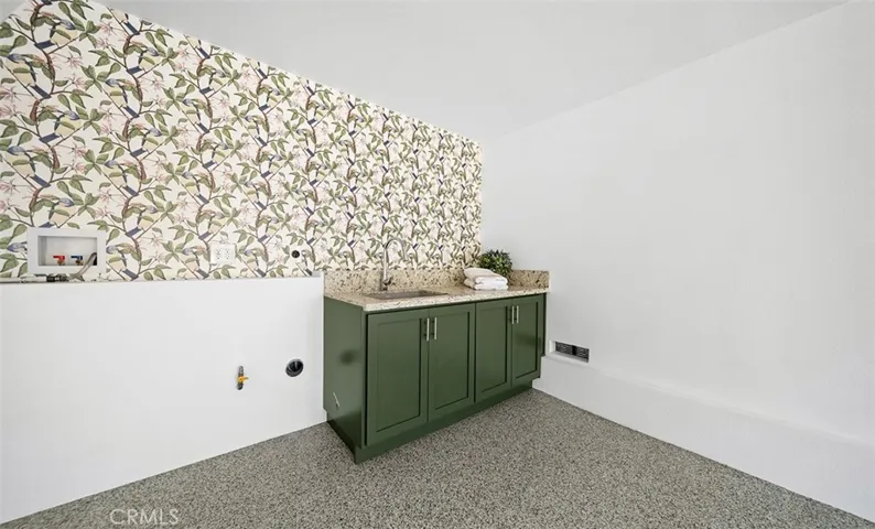 Laundry space in garage