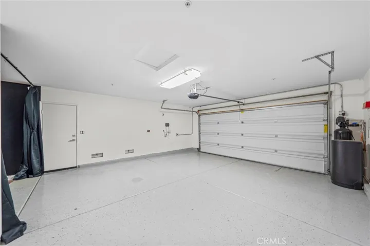 Garage with epoxy flooring