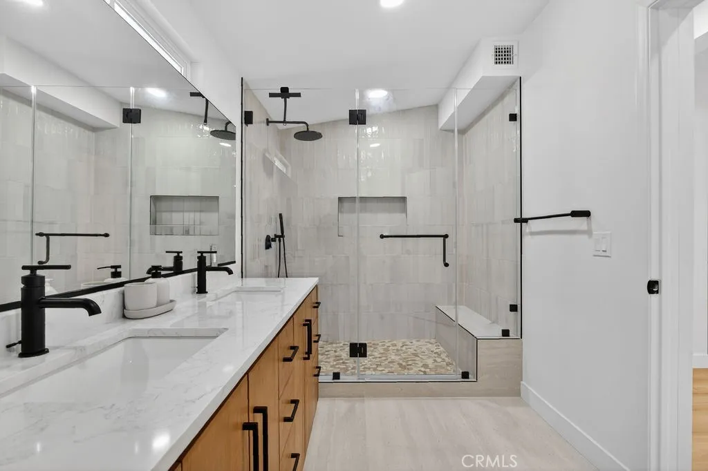 Main primary bathroom with freshly redesigned.