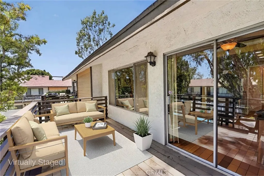 Virtually staged balcony