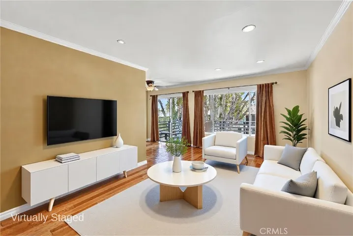 Virtually staged living room