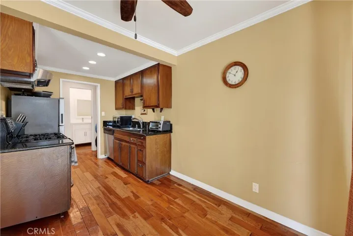 Dining room and kitchen