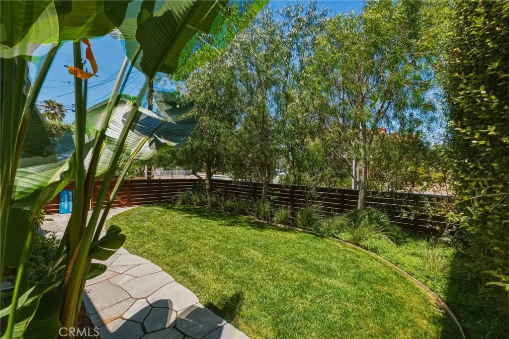 fenced in front yard