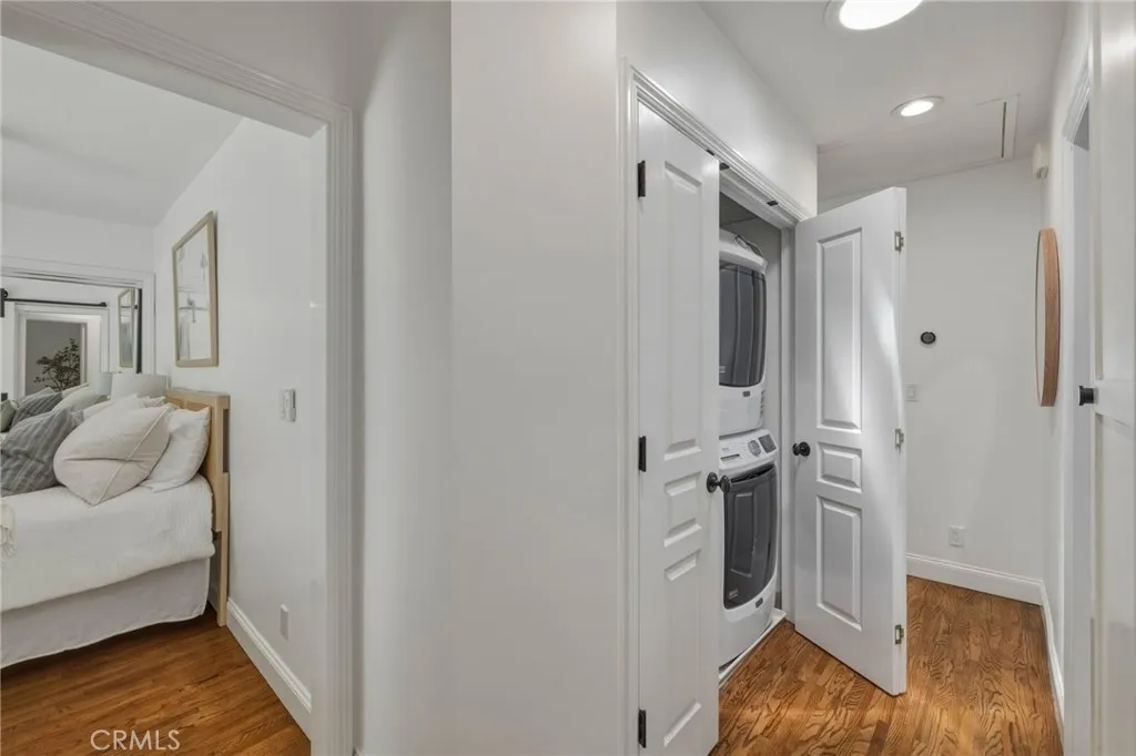 laundry closet off the bedrooms