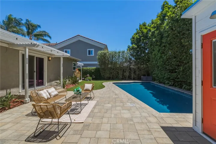 south facing private backyard