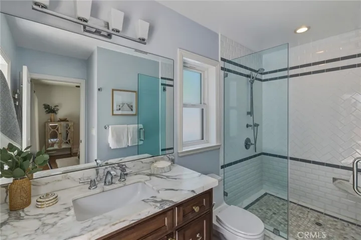 gorgeous primary bathroom
