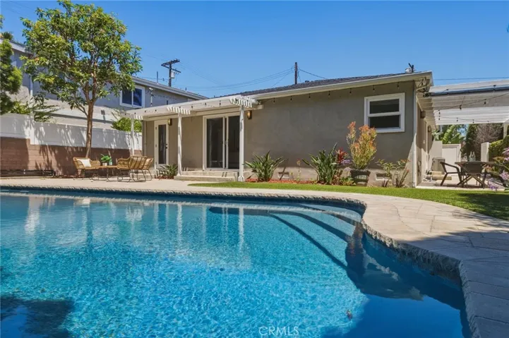 sparkling heated pool