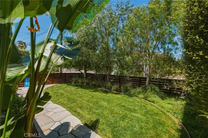 fenced in front yard