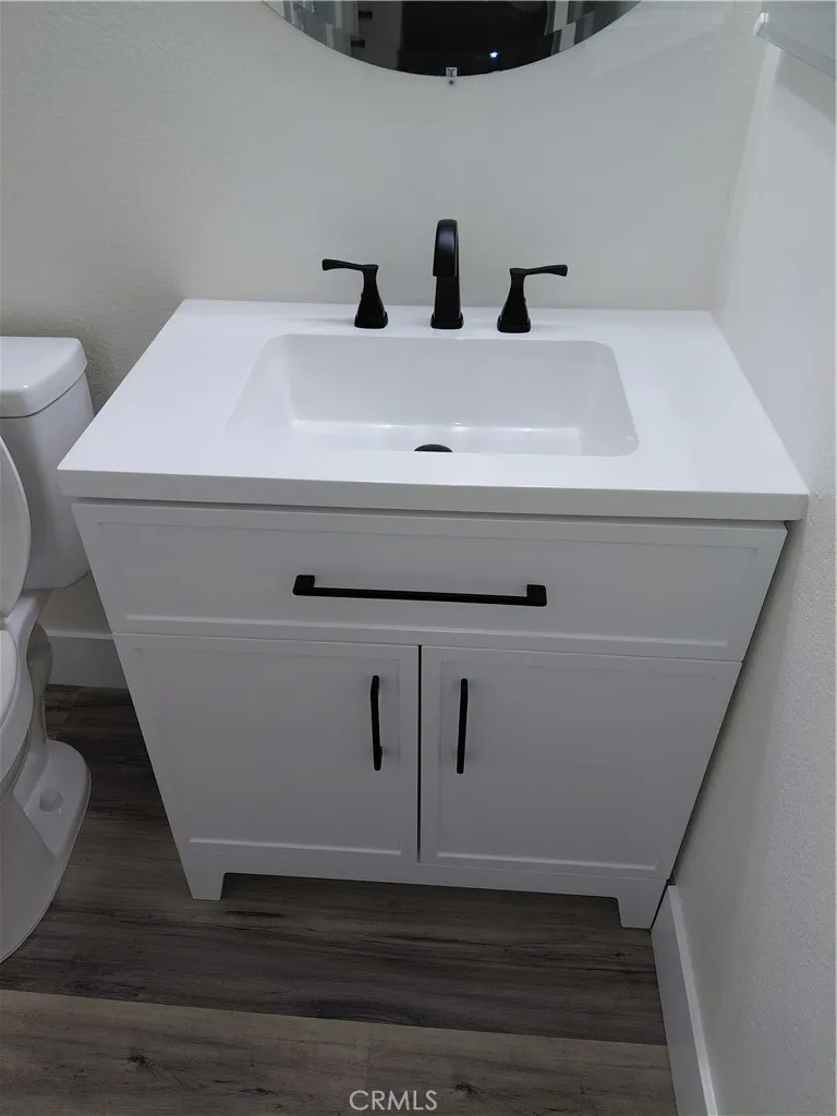 Hall bath new sink and vanity