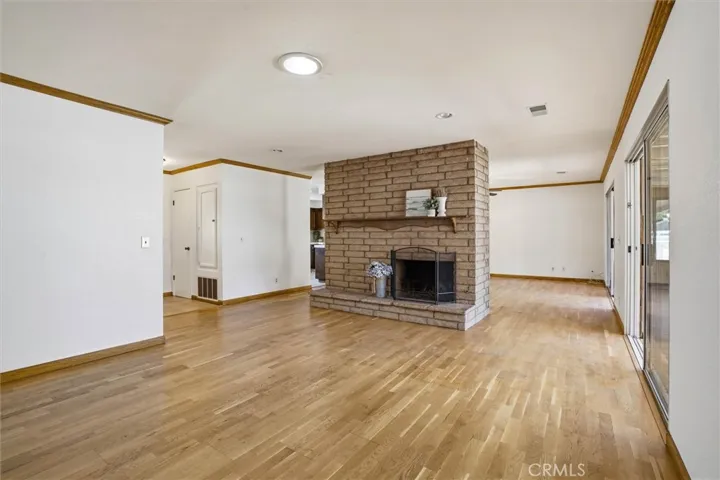 Living Room with dual sided fireplace