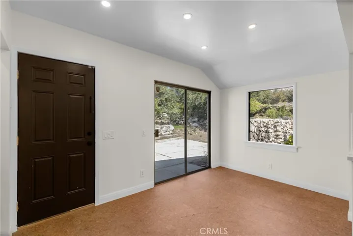 Sliding glass door to back yard.
