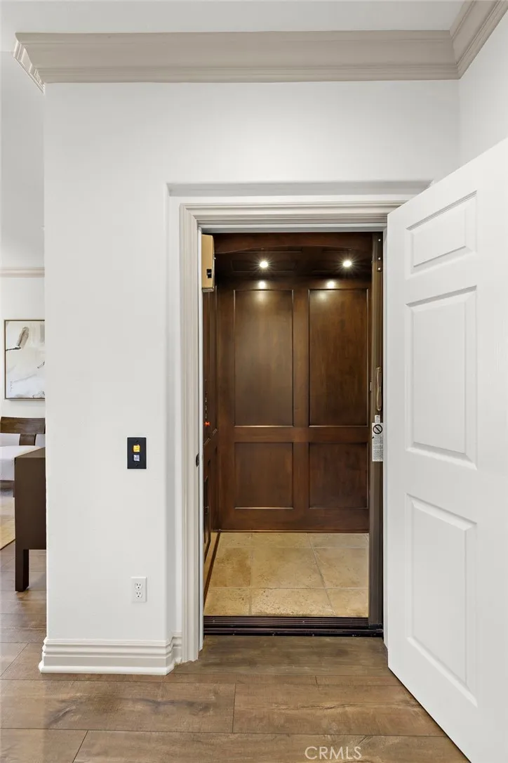A convenient elevator to get you up to the second level