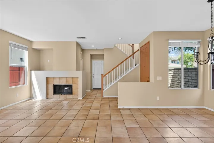 Dining and Living Room W/ gas fireplace