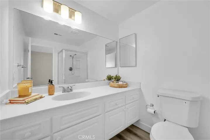 Primary bath with shower and ample counter space