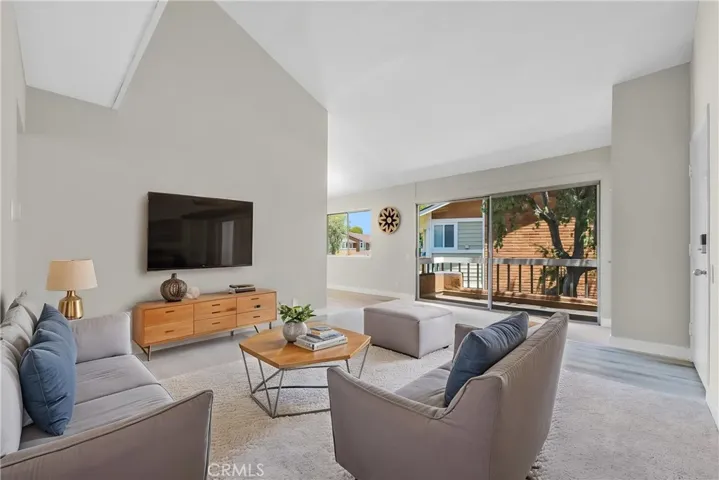 Virtually staged living room