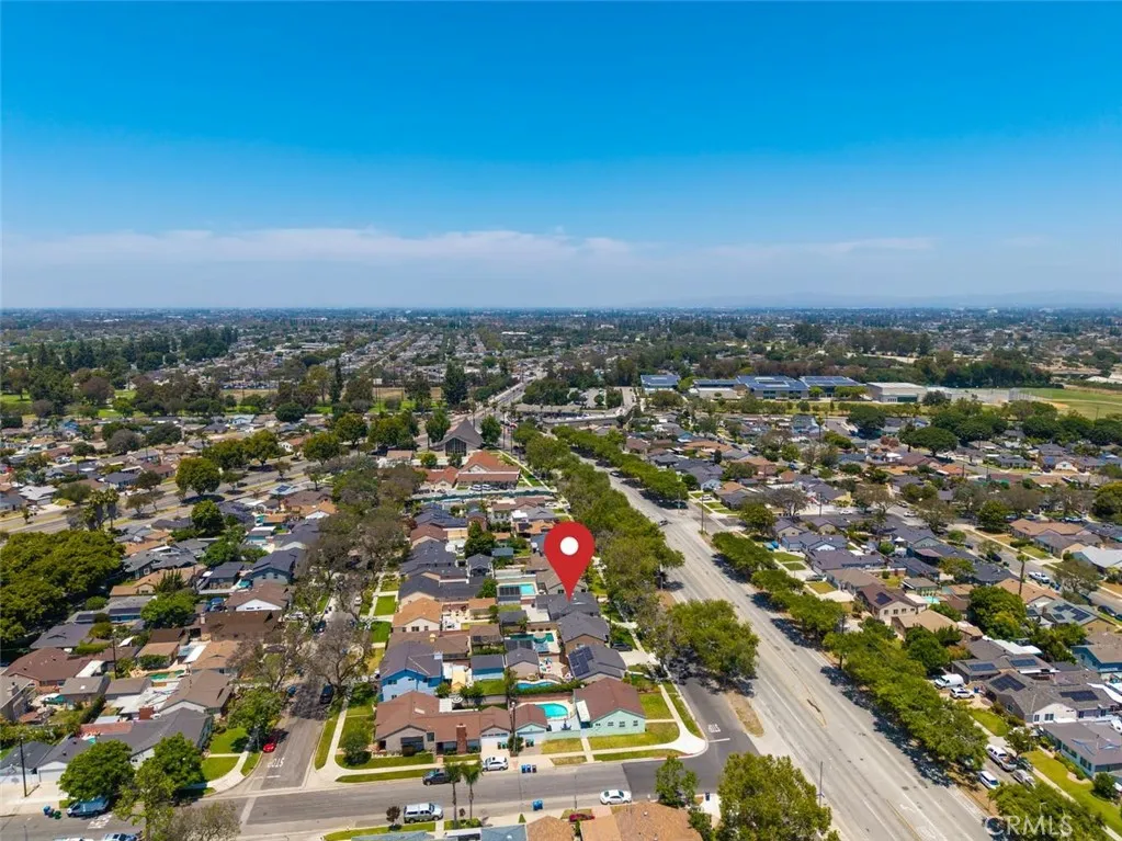 Neighborhood drone view.