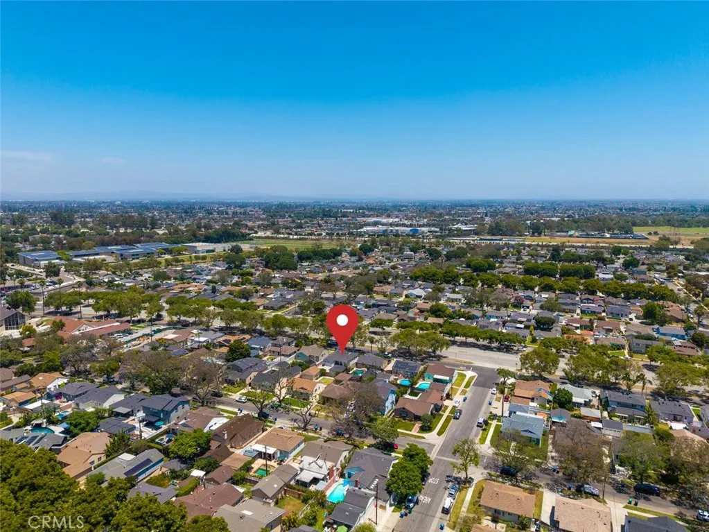 Neighborhood drone view.