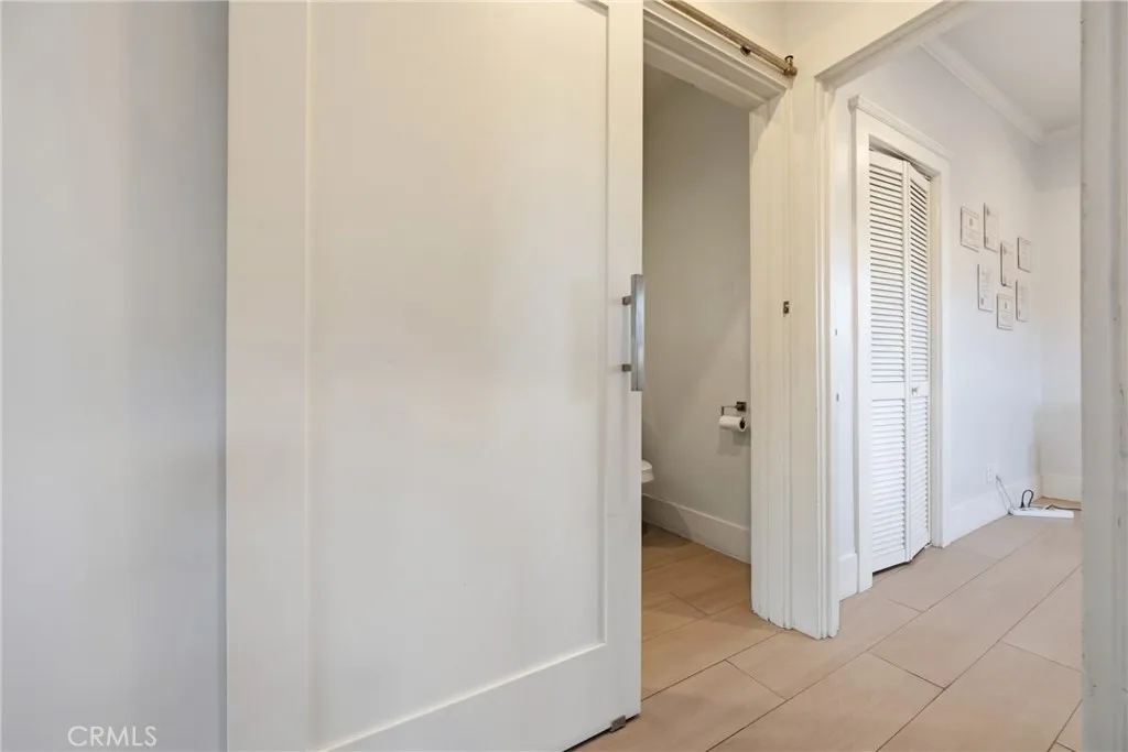 Barn Door to Bathroom