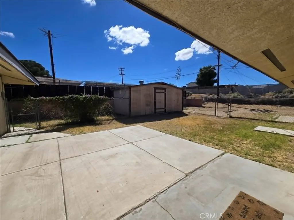 Backyard area