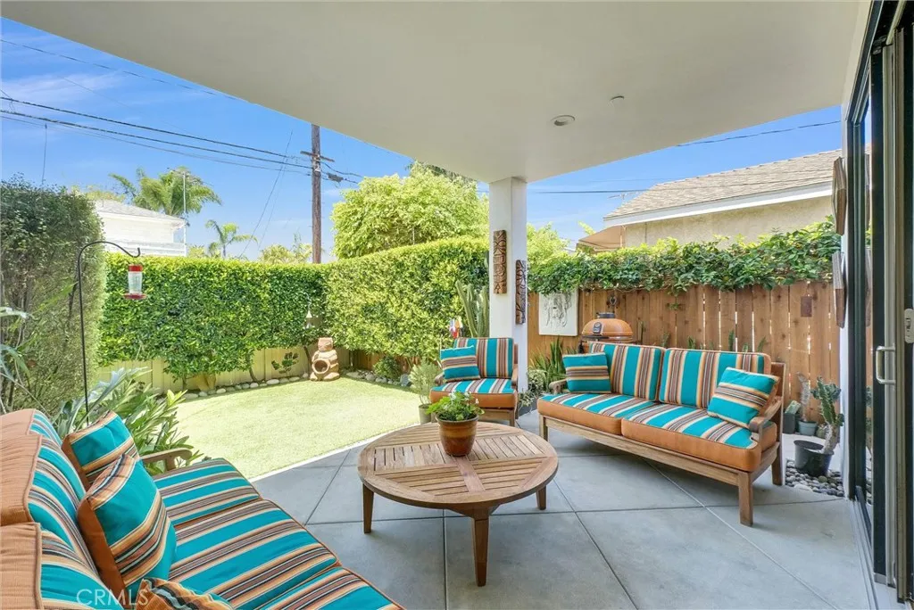 Private patio and yard