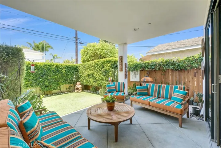 Private patio and yard