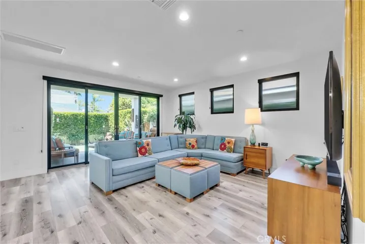 Spacious family room with views to patio and private yard!