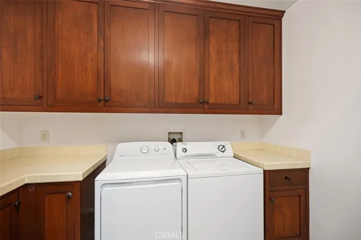 Laundry room with washer and dryer.