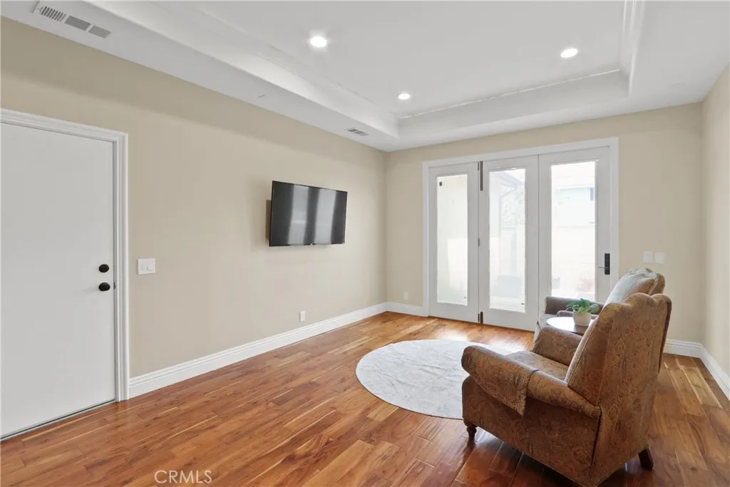 TV area right off off direct. Also, direct access to garage.
