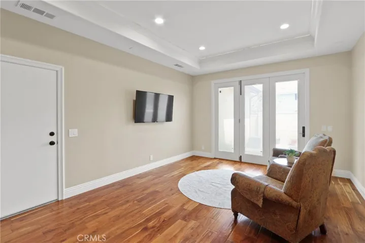 TV area right off off direct. Also, direct access to garage.