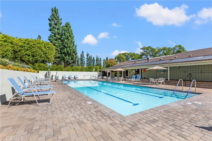 Solar heated pool