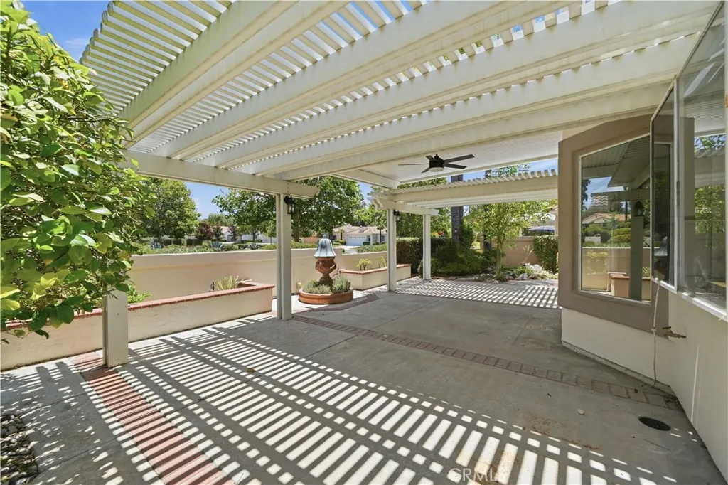Well manicured backyard.