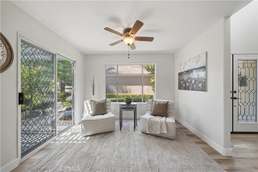 Versatile sitting room/family room off the dining room.