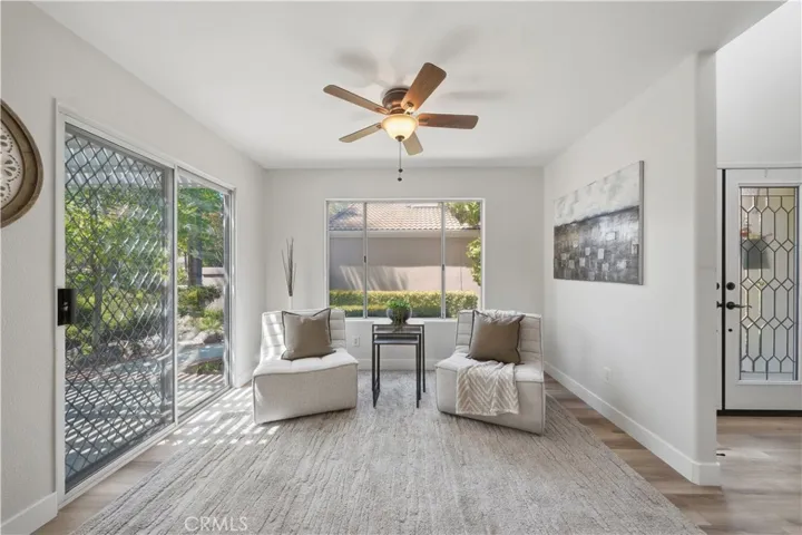 Versatile sitting room/family room off the dining room.