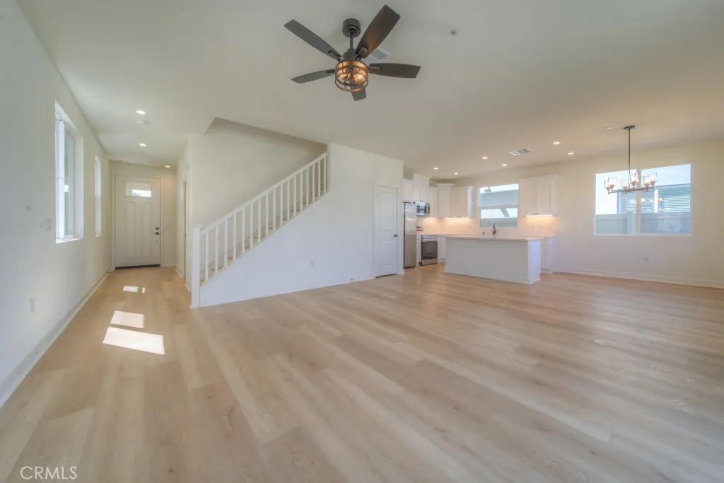 Entire first floor & bathrooms to be 7mm SPC luxury flooring. Planks are 8-9" wide and 60" long.