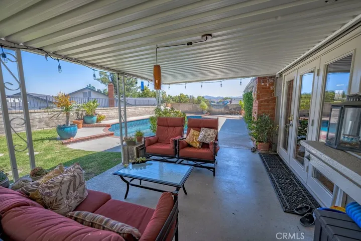 Covered patio area