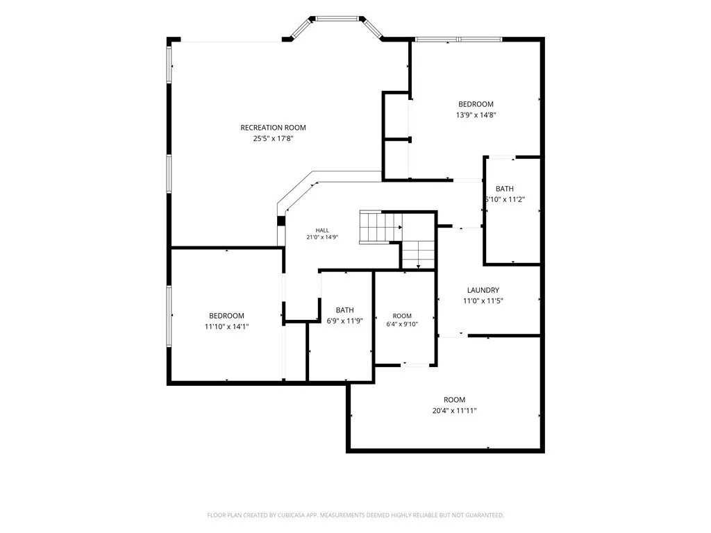 Lower Level Floor Plan - Measurements are not guaranteed.