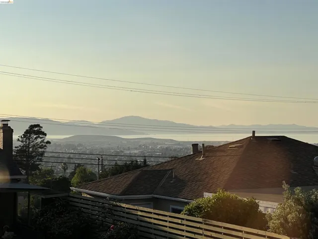 Expansive distant water and mountain scenery
