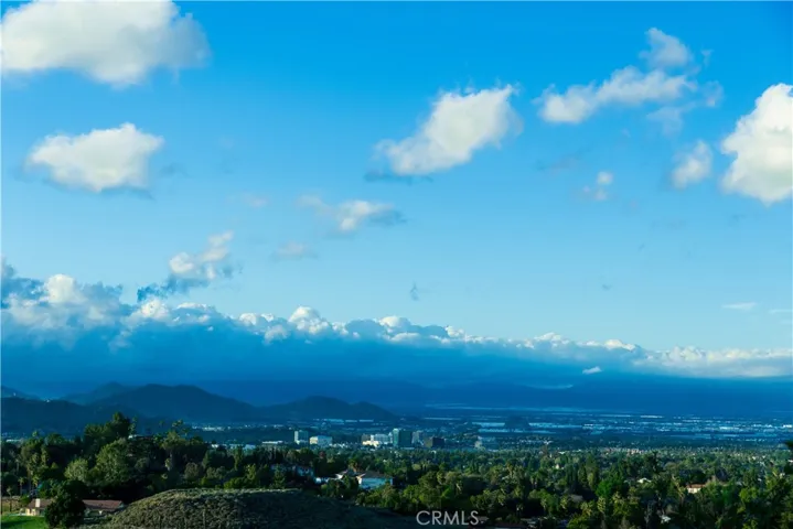 View of downtown Riverside during cloud cover