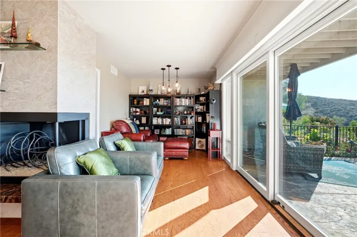 Viewing area from the living room and library