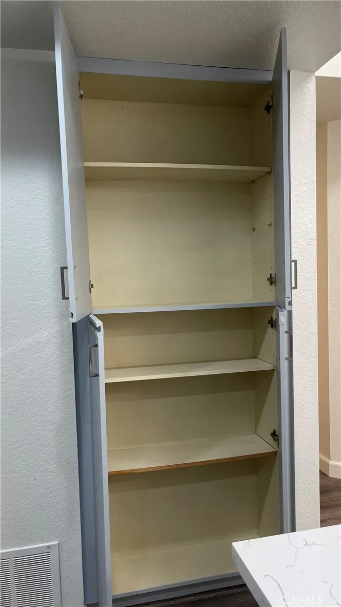 Opened doors to pantry