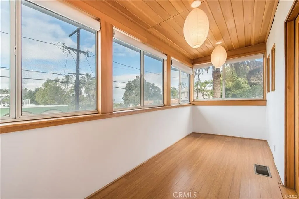 Master bedroom enclosed balcony with views