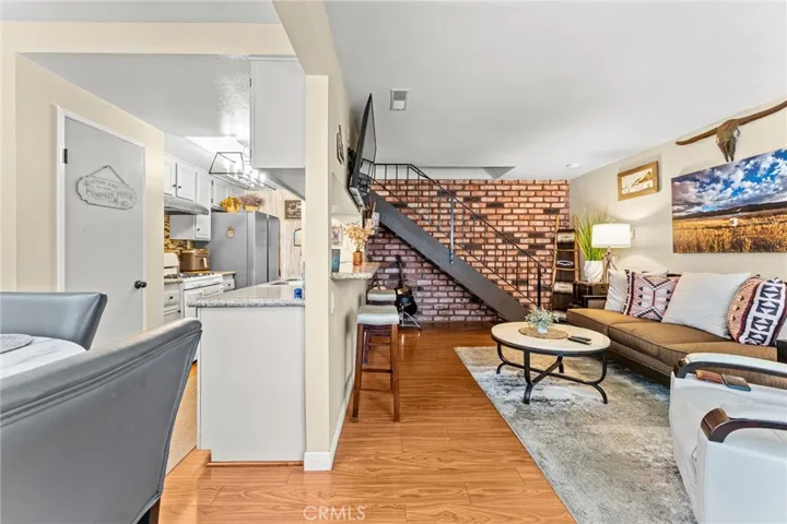 Kitchen and living room view