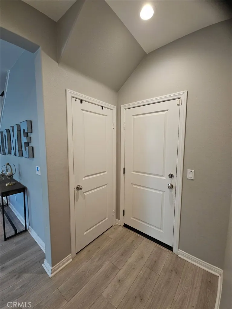 Closet and garage entrance