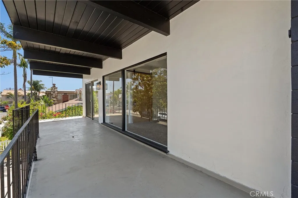 Large balcony with water views