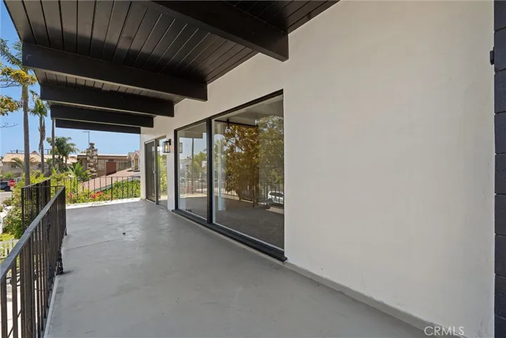 Large balcony with water views