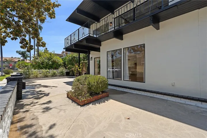 Large front patio with views of the water